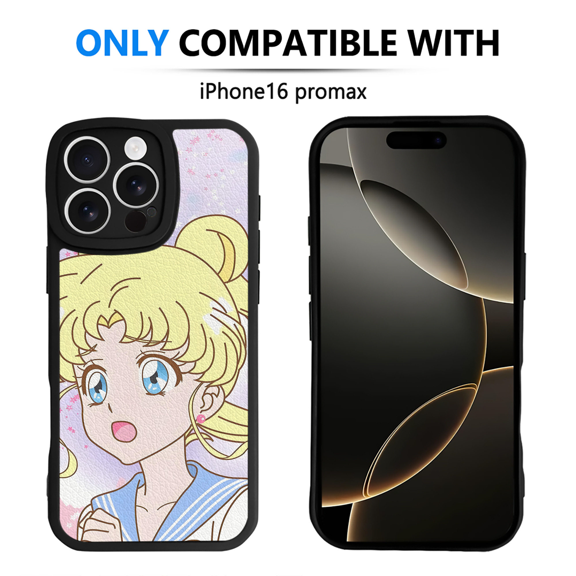 （画像用） 美少女戦士セーラームーン Sailor Moon 【iPhone 16シリーズ対応】シリコンスマホケース（レザー調） 材質：シリコン